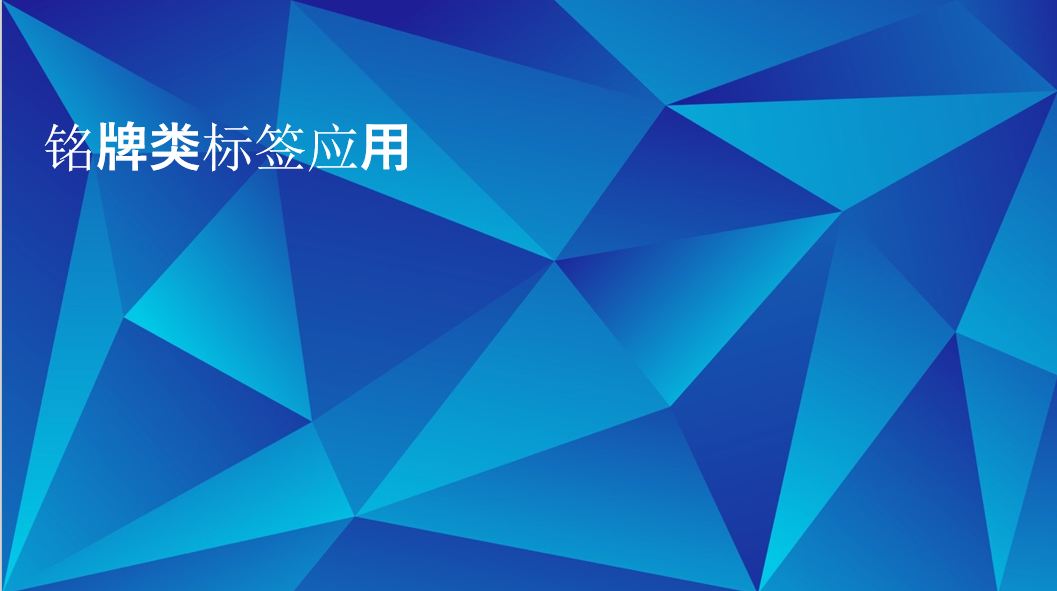 耐久性标签的铭牌类应用